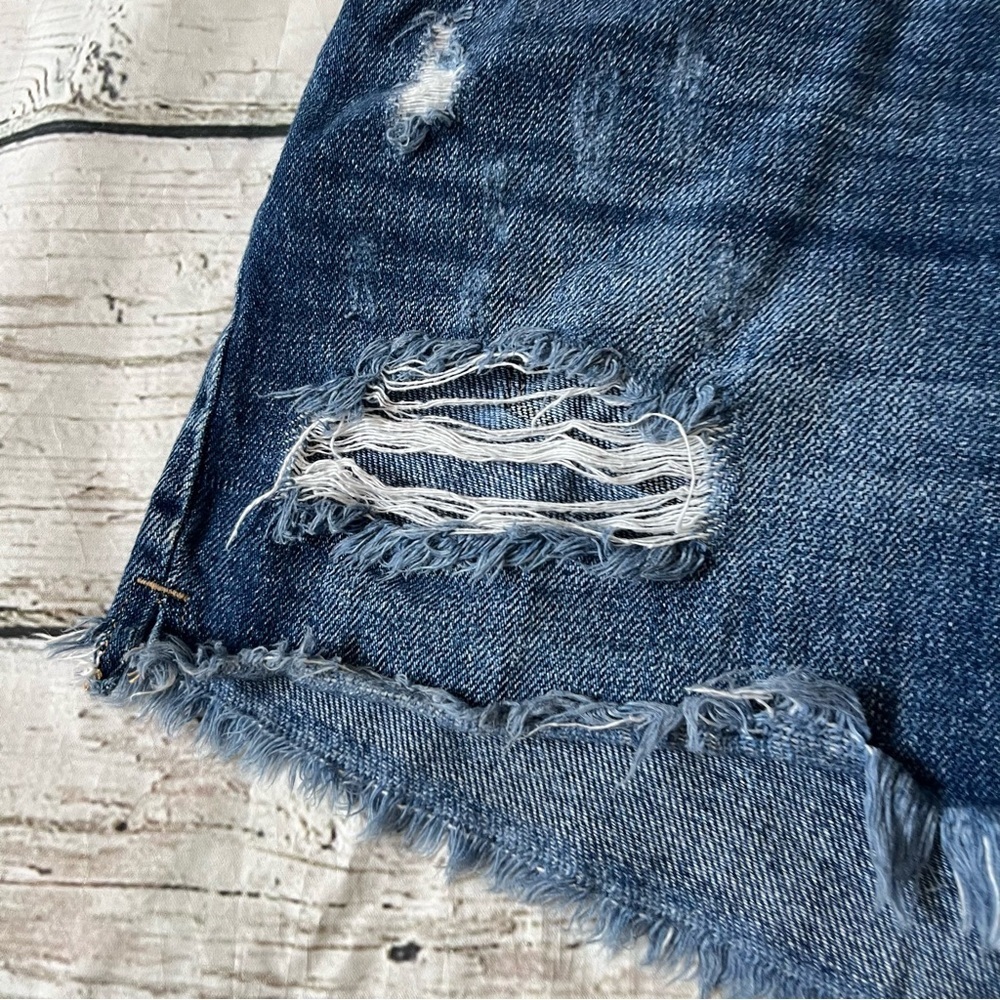 KanCan High Waist Distressed Denim Shorts Size 28 - Picture 6 of 11